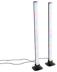 Tafellamp met dimmer zwart incl. LED met afstandsbediening en RGB - Arnold Modern Binnenverlichting Lamp