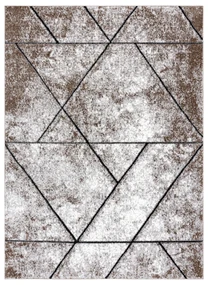 Tapijt modern COZY 8872 Wall, geometrisch , drieho  - Structureel,  twee poolhoogte , bruin