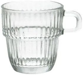Hittebestendig glas met oor, geribbeld, 250 ml