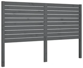 vidaXL Hoofdbord 186x4x100 cm massief grenenhout grijs