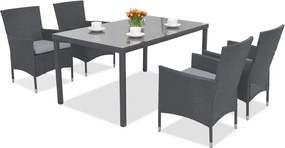 Milan/Grenada 4 Garden Point antraciet technorattan tuinmeubelen