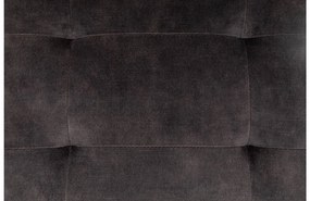 Goossens Basic Eetkamerstoel Freek zwart velvet stof leuning, urban industrieel