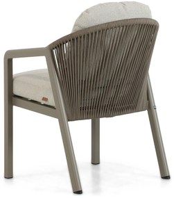 Tuinset 6 personen 240 cm Aluminium/rope Taupe Santika Furniture Santika