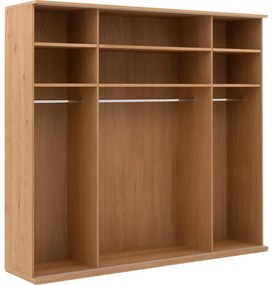 Goossens Excellent Kledingkast Wood, 240 cm breed, 223 cm hoog, 4 hout schuifdeuren