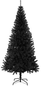vidaXL Kunstkerstboom met standaard 240 cm PVC zwart