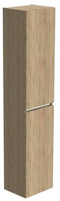 Thebalux hoge kast 165x35x29 2x dichte deur 1x greeplijst aluminium links draaiend t.b.v. Type 1/3/5/9 7TY35033OG