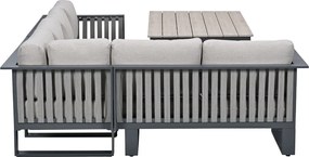 Garden Impressions Gabon - Brugge lounge dining set 5-delig - donker grijs