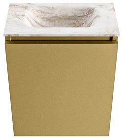 Mondiaz Ture DLux toiletmeubel 40cm oro met wastafel frappe midden zonder kraangat