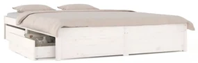 vidaXL Bedframe met lades wit 140x190 cm