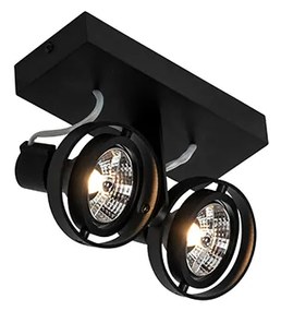 Moderne spot zwart 2-lichts - Master 70