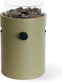 Happy Cocooning Lumi Steel tafelbrander rond 21xH37 cm Olive Green