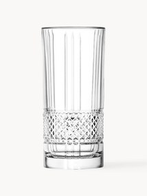 Kristalglazen longdrinkglazen Brillante met reliëf, 6-delig