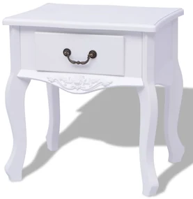 vidaXL Nachtkastjes 2 stuks MDF wit