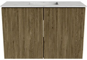 Mondiaz Joya DLux 60cm toiletmeubel dusk met wastafel faye midden 1 kraangat opalo
