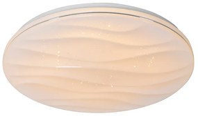 Plafondlamp met dimmer wit 38 cm incl. LED met afstandsbediening - Damla Modern rond Binnenverlichting Lamp