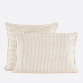 Kussensloop in gewassen linnen, gestreept, Linot