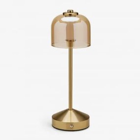 Draadloze Led-tafellamp Van Ijzer En Glas Ardela Goud - Sklum