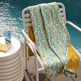 Fouta XL, bloemenprint, badstof voering, HANOI