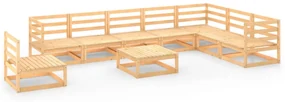vidaXL 9-delige Loungeset massief grenenhout