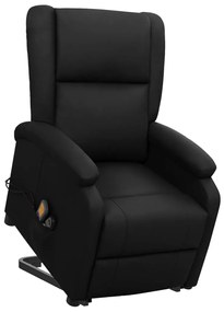 vidaXL Sta-op-stoel verstelbaar kunstleer zwart