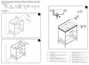 Differnz Industrial onderkast 75cm bruin