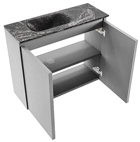 Mondiaz Ture DLux toiletmeubel 60cm plata met wastafel lava links met kraangat