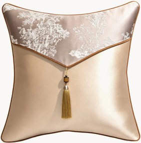 Jacquard kussenhoes SanJu met franjes