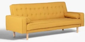 3-zits Slaapbank In Brion-linnen Linnen Geel – Curry - Sklum