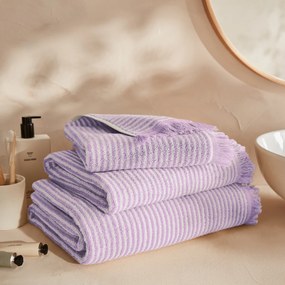 Gestreepte handdoek in badstof Malo 500 g/m2