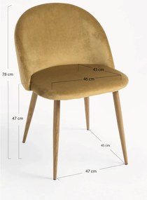 Vint Fluwelen Stoel
