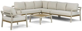 Hoek loungeset 7 personen Aluminium Taupe  Santika Furniture Santika
