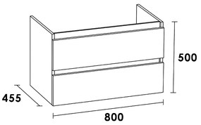 Sanituba Solution onderkast 80cm old castle