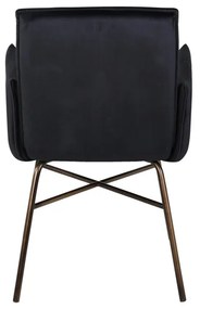 Jörn Eetkamerstoel - Callie -Zwart - Fluweel - Jörn