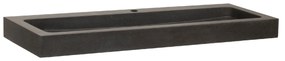 Sanituba Black Spirit wastafel basalt met kraangat 120cm