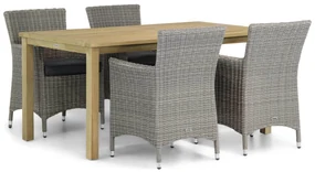 Tuinset 4 personen 160 cm Wicker Grijs Garden Collections Dublin/Weston