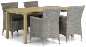 Tuinset 4 personen 160 cm Wicker Grijs Garden Collections Dublin/Weston