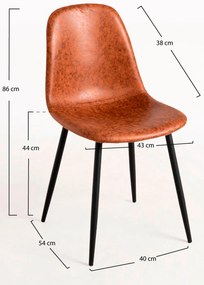 Zwarte Teok Vintage Kunstlederen Stoel