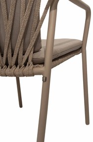 Taste by 4 Seasons Manitoba stapelbare dining chair latte  Tuinstoel    taupe weerbestendig