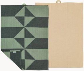 Katoenen theedoeken Twist, 2-delig