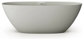 Zeza Element Vrijstaand Bad - 175x76x60cm - solid surface - mat licht grijs SW1208809