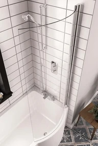 Eastbrook Shannon badwand 80x140cm chroom