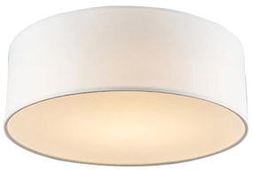 Stoffen Plafondlamp wit 30 cm incl. LED - Drum LED Modern rond Binnenverlichting Lamp
