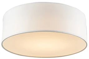 Stoffen Plafondlamp wit 30 cm incl. LED - Drum LED Modern rond Binnenverlichting Lamp