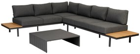 Exotan Hoek Loungeset - Bari - Antraciet - Aluminium - Polywood - Exotan