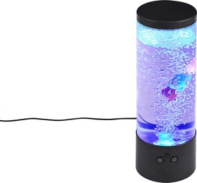 Bubbelbuis zwart 29cm incl. LED RGB - Sealife