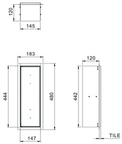 Saniclear Hide inbouw toiletborstel mat wit