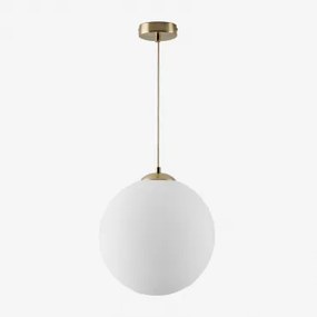 Hanglamp Van Ijzer Met Glazen Bol Uvol Ø30 Cm & Goud - Sklum