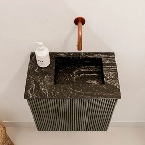 Mondiaz Joya DLux 40cm toiletmeubel shadow met wastafel faye rechts zonder kraangat lava