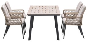 Garden Impressions Kalibo tuinset 5-delig - Penedo tuintafel 160x90 cm