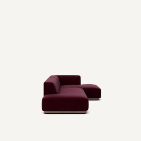 Rechter hoekbank XL in fluweel, Jacopo